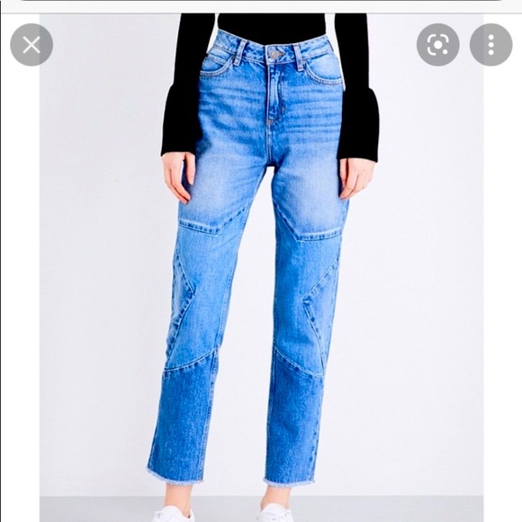 Sandro Star Stitched Straight leg High-Rise Jean Size 0 - Picture 1 of 9